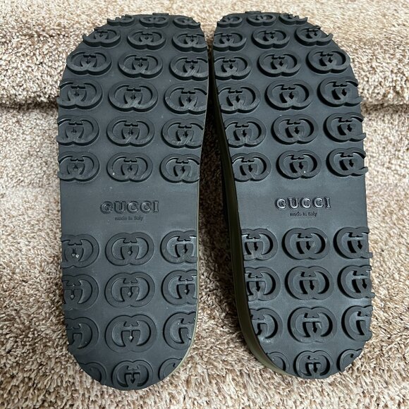 Gucci Men\'s GG Interlocking Colorblock Pattern Rubber Platform Slides main image 14